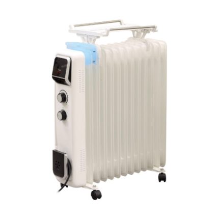 ترست مدفأة زيتية (رادياتير) كهربائية 13 ضلع، 2600 واط، أبيض.